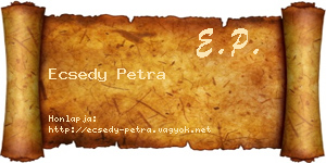 Ecsedy Petra névjegykártya